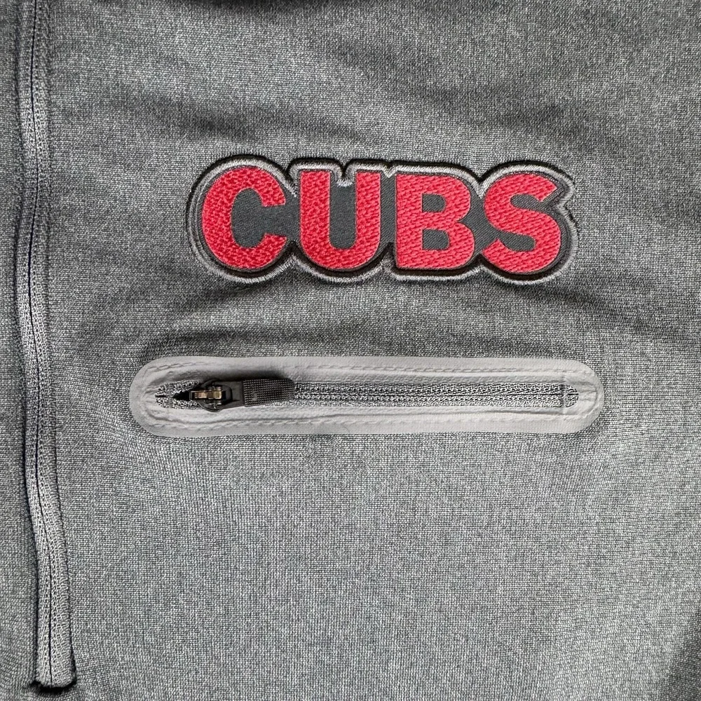 Nike Baseball elite Chicago Cubs‎ quarter zip men's Pullover Size Medium Gray